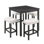 ZUN Dining Table, Bar Table and Chairs Set, 5 Piece Dining Table Set, Industrial Breakfast Table Set, W1781140363