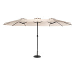 ZUN 14.8 Ft Double Sided Outdoor Umbrella Rectangular Large with Crank W640140329