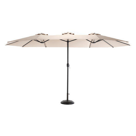 ZUN 14.8 Ft Double Sided Outdoor Umbrella Rectangular Large with Crank W640140329