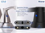 Bathroom Faucet Matte Black 2-Handle Bathroom Sink Faucet 360 Degree High Arc Swivel Spout Centerset 95754936