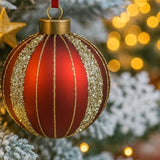 4PCS Set 4.7" Christmas Glass Ball Ornaments Holiday Tree Hanging Decorations Party Decor Supplies 06070942