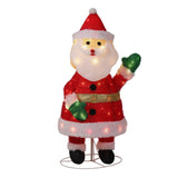3.3FT Lighted Santa Claus Waving Hand Christmas Yard Decorations, Pre-lit Pull Up Santa with 100 15985310