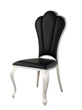 Black Side Chair with Tufted Back B062P215492
