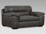 Tirana Contemporary 2-Piece Living Room Set, Fabric Pillow-top Arm Chair with Ottoman, Sequoia Ash T2574P195188