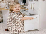 Corner Play Kitchen Set, Large Modern Pretend Kitchen with Full Appliances, Sound Effects & Ample 17218967