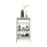 BATHBI 30" High 4-Tier Ladder Shelf Organizer for Bathroom, Side Table, Living room in White B070P242491