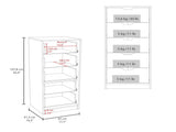 Dresser 42"H, 5 Drawers , Slim Storage Chest of Drawers, Natural Oak B097P350317