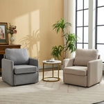 ZUN Swivel Accent Chair, Comfy single Sofa chair with storage, Modern arm chair for Living Room, Fabric W2606P187687