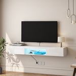 ZUN Floating TV Stand Wall Mounted with 16 Color LEDs,63" Modern TV Stand,Floating TV Cabinet W132166344