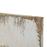 Set of 2 Feather Wing Wall Panels with Distressed White Finish, Rectangle Hanging Wall Art, 42" x W2078130291