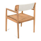 CREATIVE BRAIDED ACACIA WOOD OUTDOOR TABLE AND CHAIRS WITH ARMRESTS, SUITABLE FOR OUTDOOR N770P269704W