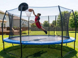 14 FT Pumpkin Trampoline, Outdoor Trampoline with Basketball Hoop, Enclosure Net and Ladder W2071P319084