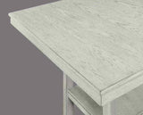 Rustic Farmhouse 5-Pc Counter Height Dining Set Square Table Wood Top Bottom Display Shelf Linen B011P186071