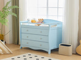 Blue painted finish, MDF, three drawers, 90.5*58*92cm, children's wooden bed with safety belt and 12686043