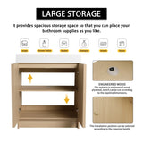 30" Freestanding Bathroom Vanity with White Resin Sink & 2 Soft-Close Cabinet Doors W999P239160