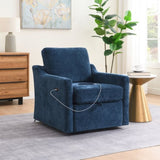 Swivel Arm Chair with Soft Chenille Fabric, Comfy Accent Chair for Living Room. Bedroom .Reading W2671P296993