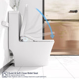 Smart Bidet Toilet Seat with Side Knob Adjustable Heated Seat with Water Temperature and Pressure T3177P286031