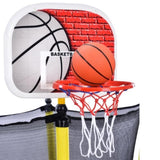 5.5FT Trampoline for Kids - 65" Outdoor & Indoor Mini Toddler Trampoline with Enclosure, Basketball 82509817