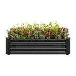 ZUN Metal Raised Garden Bed, Rectangle Raised Planter 4×2×1ft for Flowers Plants, Vegetables Herb Veezyo 62917214