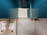 1 3/8" adjustment,universal pivot shower door, open outside, with 1/4" tempered glass finish 3672 W2122131056