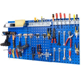 Navy Wall-Mounted Pegboard Wall Organizer Kit 4 ft.Metal Toolboard WALMART 34233608