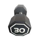 30LBS APOLLO IR3920 Premium Octagonal Dumbbell, Large Numbers, Hard Chrome Plated Handle Dumbbells 17847312