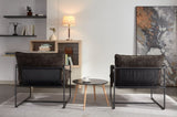 2 Chairs in 1 Box, Upholstered hanging armchair with arm pocket metal frame, crushed foam cushions W1901126482