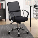 Black Swivel Office Chair with Casters B062P153790