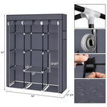 ZUN 67" Portable Closet Organizer Wardrobe Storage Organizer with 10 Shelves Quick and Easy to Assemble 09015276