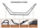 Hammock with Stand, Double-Barrel Hammock with Hammock Bed, Heavy Duty Adjustable Hammock Set for 94309265