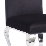 Black and Chrome Tight Back Side Chairs B062P182704