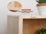 Solid Pine Wood 7-Compartment Storage Cabinet, 45.5"L x 29.1"H Fixed Shelves Organizer for W3166P271631