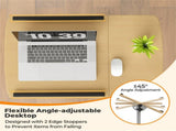 Adjustable Laptop Desk Cart, 24.5-36 Height & Tilt Angle Mobile Workstation with Lockable Wheels, 70898266