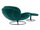 Accent chair TV Chair Living room Chair with Ottoman-GREEN W676P232274