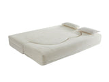 Modern Floor Sofa with 2 Pillows,Convertible Plush Corduroy Foam-Filled Sleeper Sofa Bed,15" Full 74915153