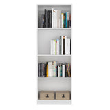 ZUN Home Bookcase with 4-Shelf Modern Display Unit for Books and Decor -White -Office B200137827