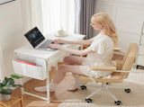 32 Inch Small Desk Computer Desk with 2 Fabric Drawer Storage Bag Iron Hook Gaming Writing Table, 85063693