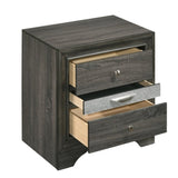 Grey 3-drawer Nightstand B062P181322