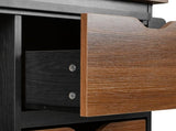 55.5" Farmhouse Kitchen Island with Drop Leaf, Kitchen Storage Island with Barn Door, Power Outlet, 41076363