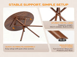37.4 Inch Round Dining Table for 4-6 People, Cross X Metal Leg Kitchen Dinner Table with Adjustable 92177878