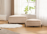 29.9"Wide 2 - Piece Upholstered Storage Ottoman Set Footrest Shoe Changing Stool with Metal W3098P296985