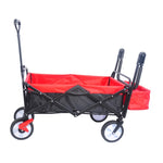 ZUN folding wagon Collapsible Outdoor Utility Wagon, Heavy Duty Folding Garden Portable Hand Cart, Drink W22778822