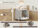 24 Inches Bathroom Vanity with Sink Combo, Modern Bathroom Vanity with Single Faucet Hole, Textured N817P339017K