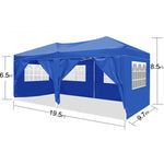 ZUN 10'x20' EZ Pop Up Canopy Outdoor Portable Party Folding Tent with 6 Removable Sidewalls Carry Bag W1205P170740