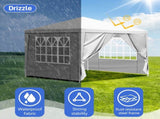 3 x 3m Four Sides Portable Home Use Waterproof Tent with Spiral Tubes White 70629289