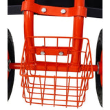 Rolling Garden Scooter Garden Cart Seat with Wheels and Tool Tray, 360 Swivel Seat,Red W46542631