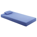 ZUN 7inch Twin and Pillow Set Breathable Fabric Gel-Infused Memory Foam, Blue, B011P213349