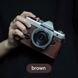 Genuine Leather Handmade Camera Handle Case Bag Cover for the om-3 camera 80686097
