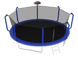 12FT Trampoline with Basketball Hoop, ASTM Approved Reinforced Type Outdoor Trampoline with K1163P317487