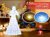 5ft Pre-Lit Christmas Angel Decor, 150 LED Lights , IP44 Weatherproof Xmas Decoration 84531694